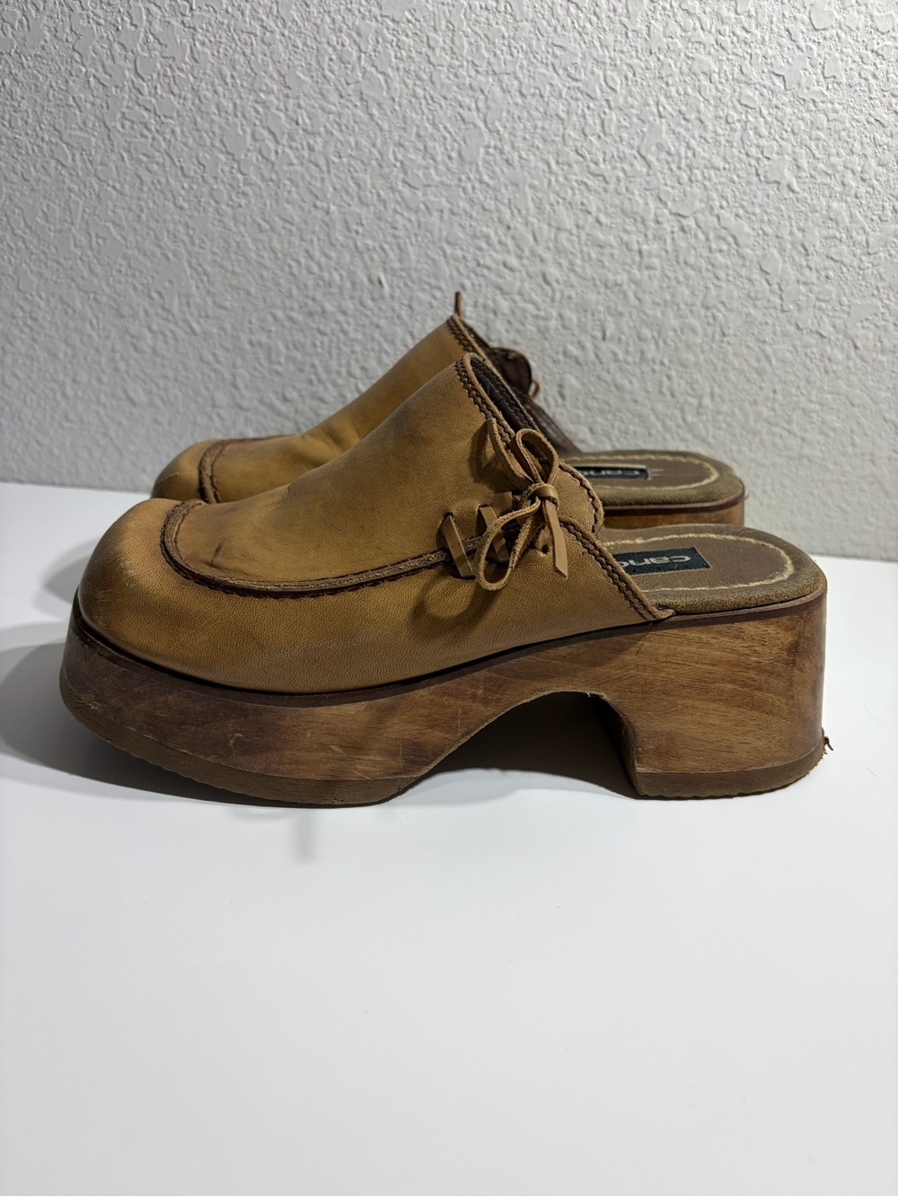Vintage Y2K Candies Wooden Platform Mules 6.5 - Picture 4 of 9